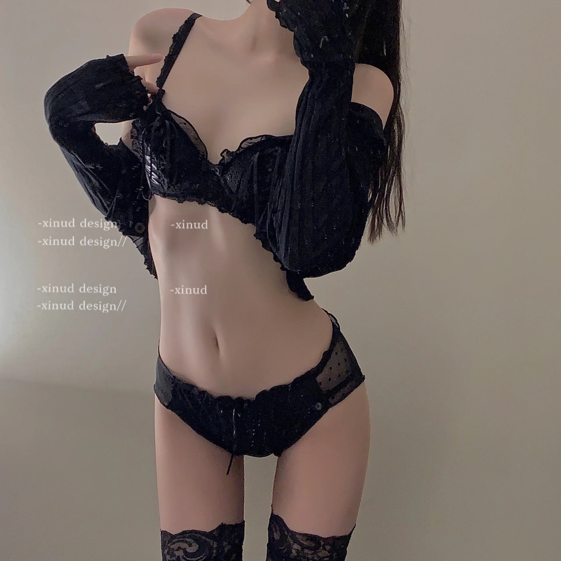 UBAU High-value Japanese and Korean Underwear Women Sexy And Comfortable Pure Desire Sweet Girls Gather Lace Rimless Bra.