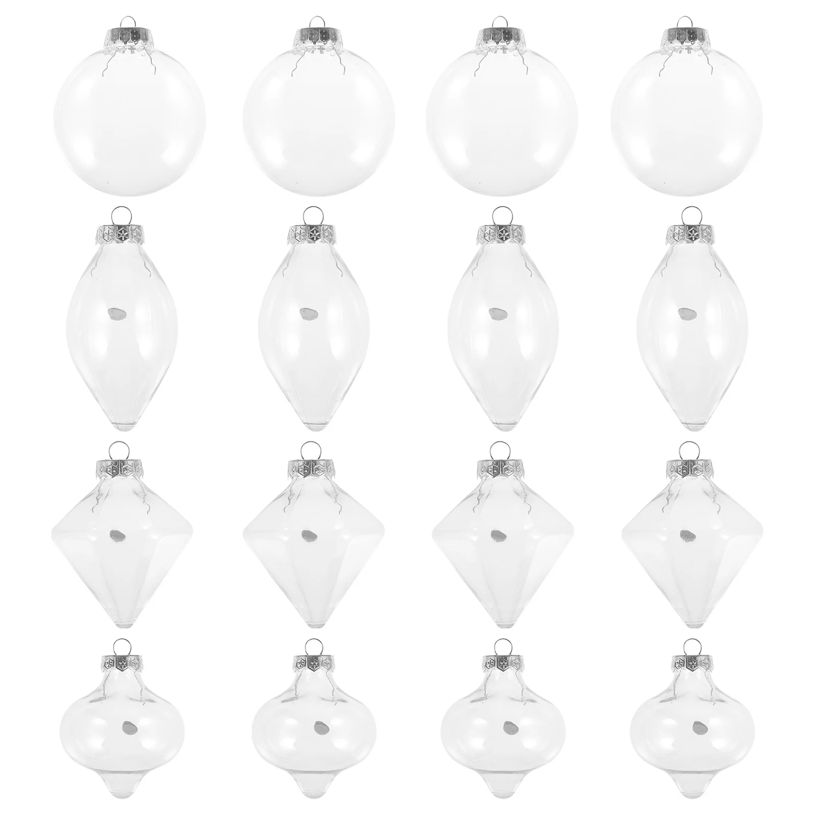 

16pcs Christmas Ball Decorations Clear Hanging Ornament Balls For Tree Home Garden Party Xmas Diy Craft Pendant Storage