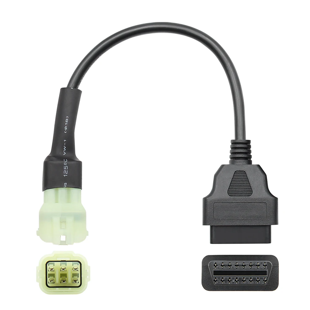OBD2 Cable 6 Pin to OBD 16 Pin Adapter Motor 6 Pin Cable for KTM Motorcycles