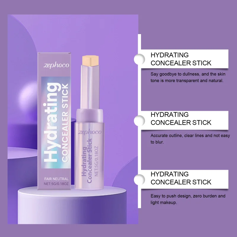 Bâton correcteur ivoire naturel hydratant léger visage moyen point culminant Contour couleur tenant bâton de maquillage pour le contour naturel