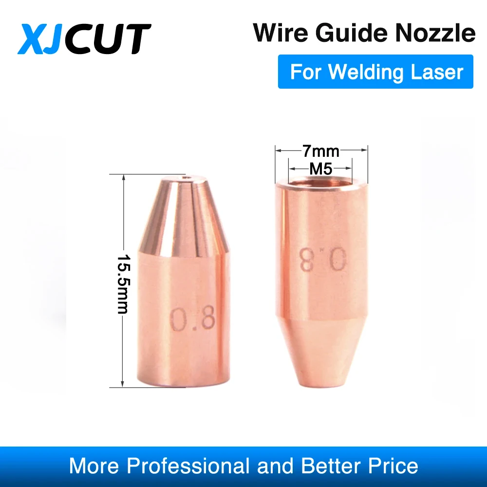 Boquilla de soldadura láser CQWY QILIN Ospri SUP WSX HANWEI, piezas de cabezal, boquilla guía de alambre, boquilla de alimentación de cable láser M5 TIG 0,8/1,0/1,2/2,0