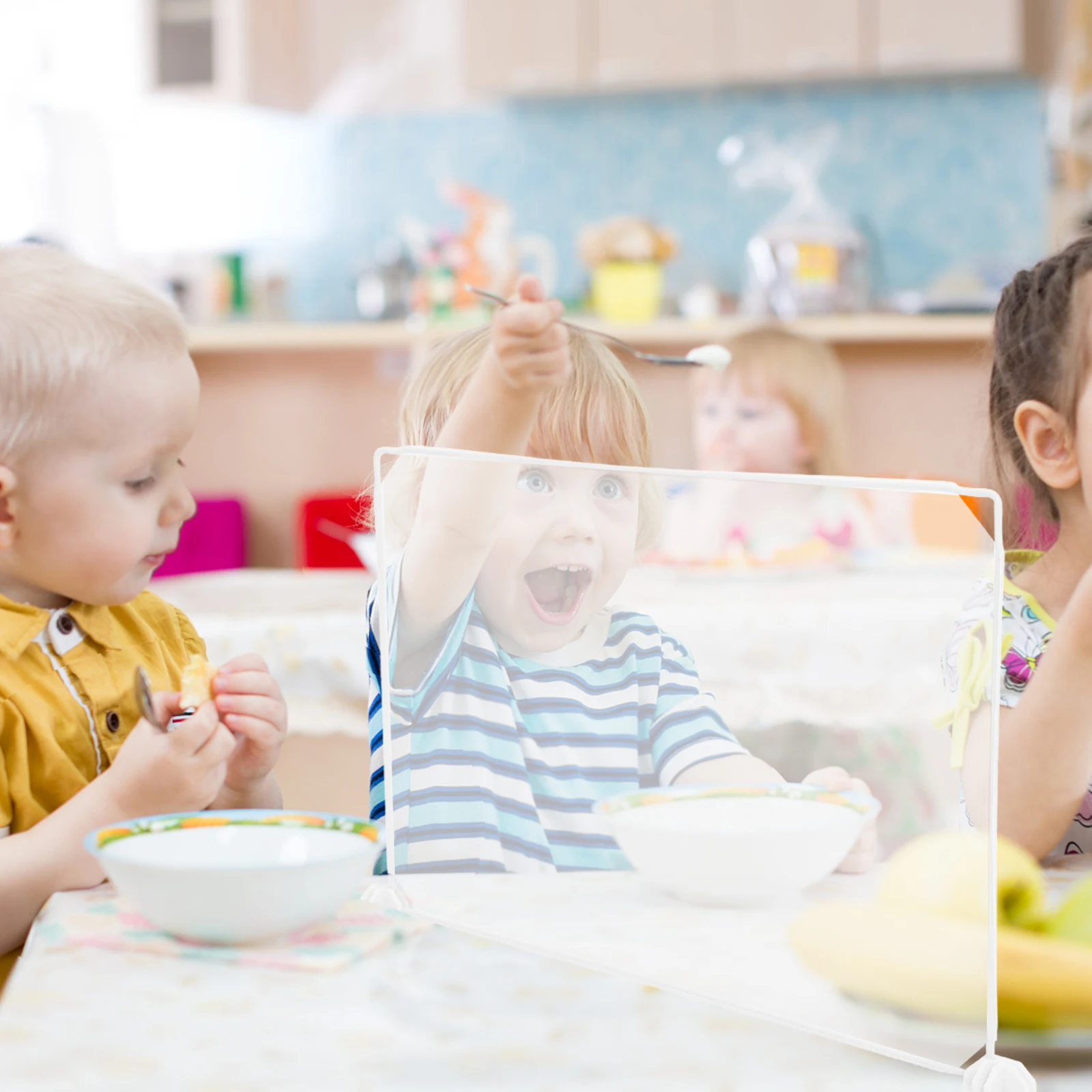 

1 set 1 Set Clear Plastic Desktop Divider Board Portable Sneeze Guard For Desk Office School Exam Use Privacy Shield Countertop