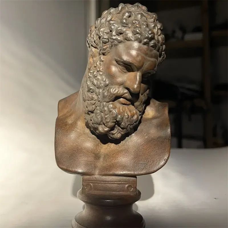 Retro Roman Art Sculpture Hercules Head Art Sketch Teaching Aids Home Desktop Decoration Ornaments Creative
