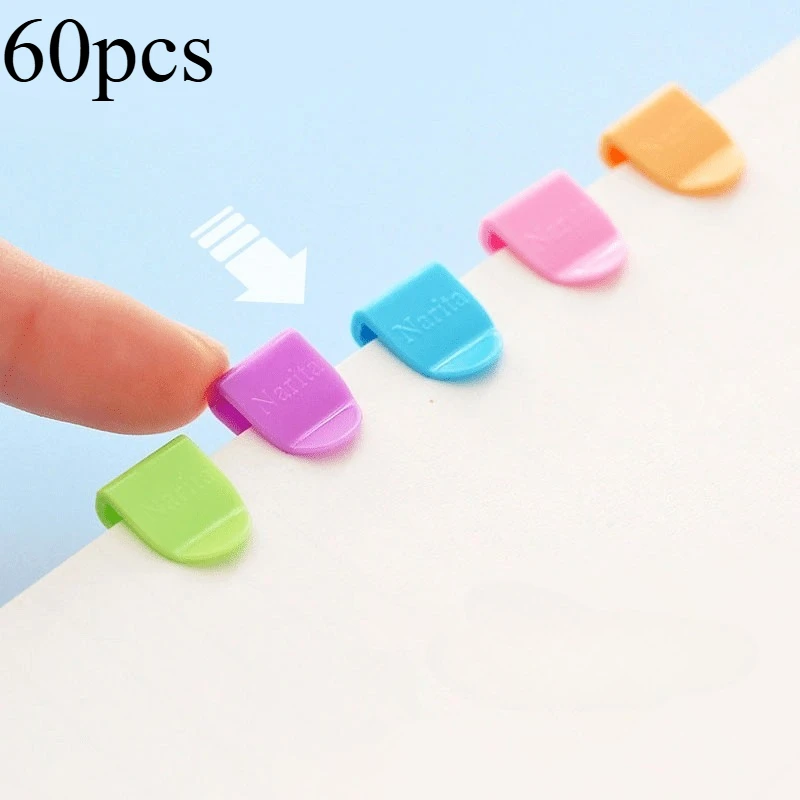 60-clipes-plasticos-mini-organizador-de-papel-para-cadernos-e-pastas-coloridas-decoracao-de-marcadores-de-pagina-gadget-fixador-de-documentos-para-escritorio