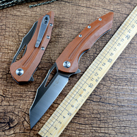 TWOSUN Y-START Folding D2 Blade Ceramic Ball Bearing Washer Brown Micarta Handle Outdoor Camping Hunting Pocket Knives TS132