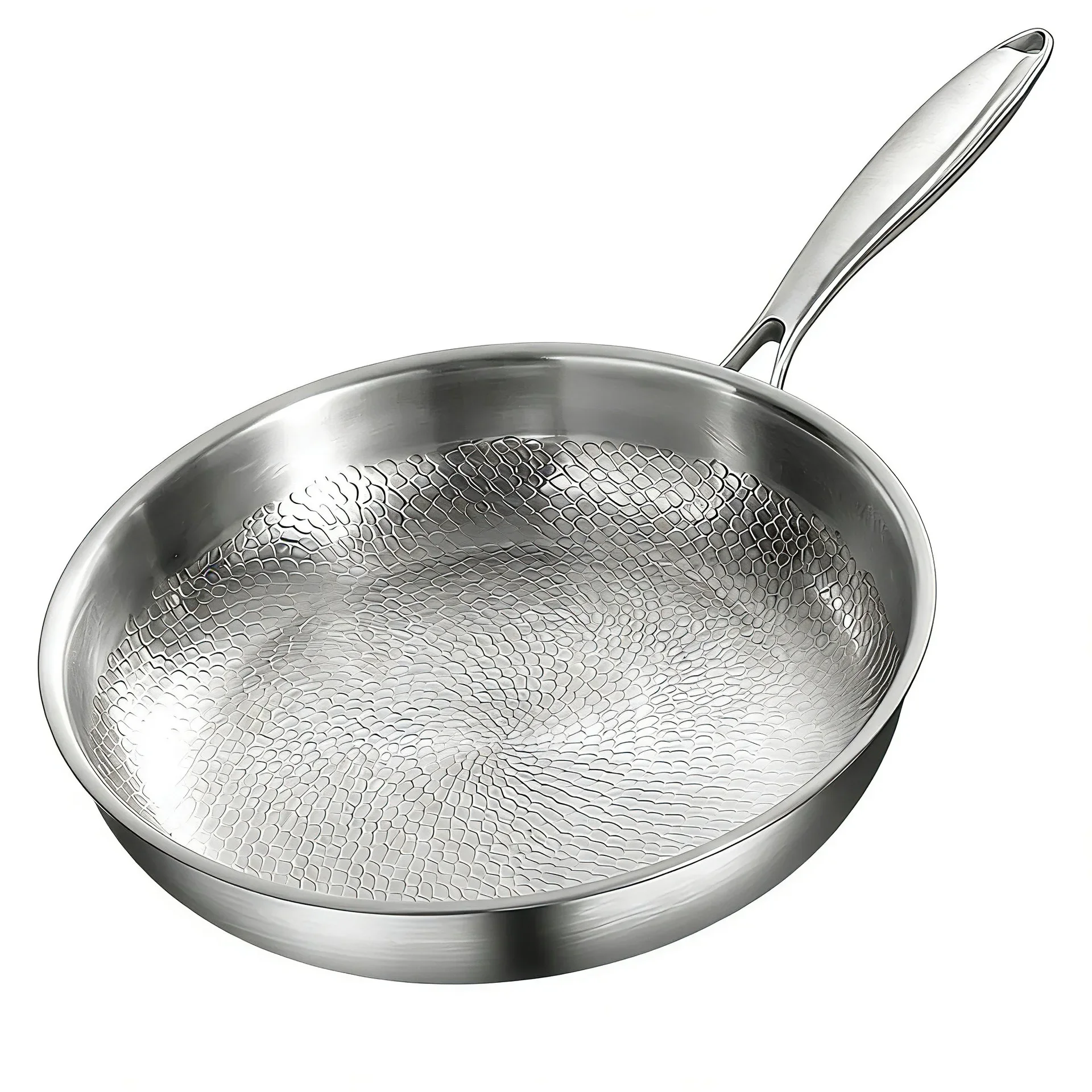 Pure Titanium Frying Pan 26 28cm Uncoated Pattern Non Stick Household Steak Pan Fast Heat Conduction Durable Universal For Gas I