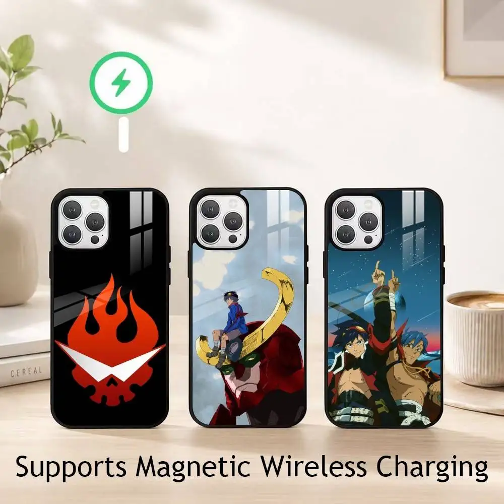 

Anime G-Gurren L-Lagann Phone Case For iPhone17,16,15,14,13,12,11 Plus,Pro Supports Magnetic Wireless Charging