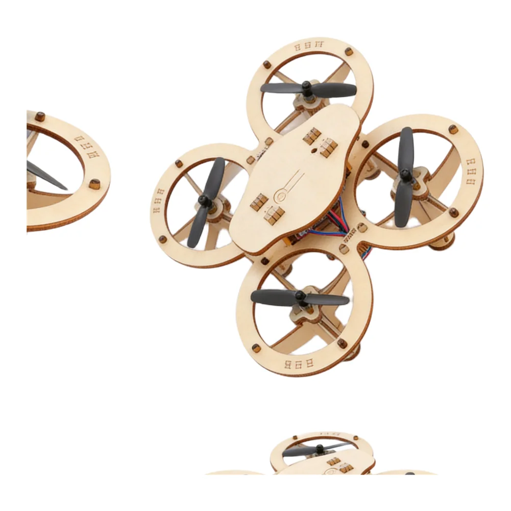 Hands-On Wooden Aircraft Model Kit with 4-Axis Flight Performance for Exploring Technology Through Physical Construction