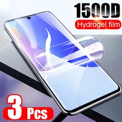 Película protectora de hidrogel para Huawei, Protector de pantalla para Nova 10, 9 SE, 11 Pro, 8i, Y71, Y61, Y90, Y70, no de vidrio, 3 uds.