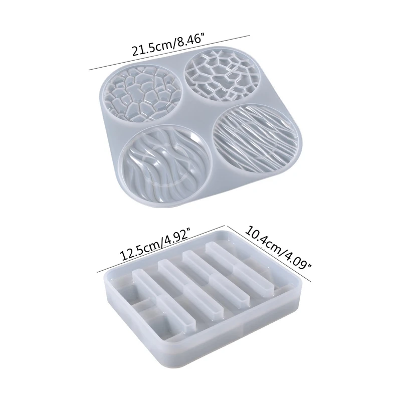 Epoxy Molds 4 Styles Unique Round Resin Molds with Holder Stand Silicone Molds for Resin Casting