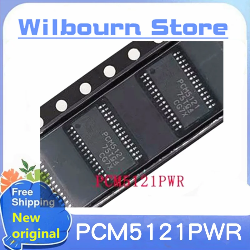 100% New original 10pcs~50pcs/LOT PCM5121PWR PCM5121PW PCM5121 TSSOP28