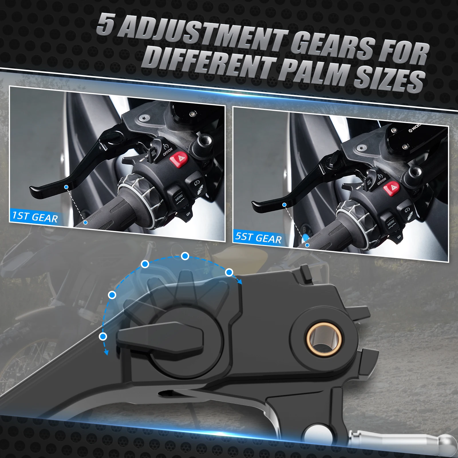 ل BMW R 1250 GS 2018-2023 R1250GS Adventure 2018-2024 R1200GS GSA 2014-2018 R 1250 R RS RT 18-2024 قليل دواسة فرامل رافعة