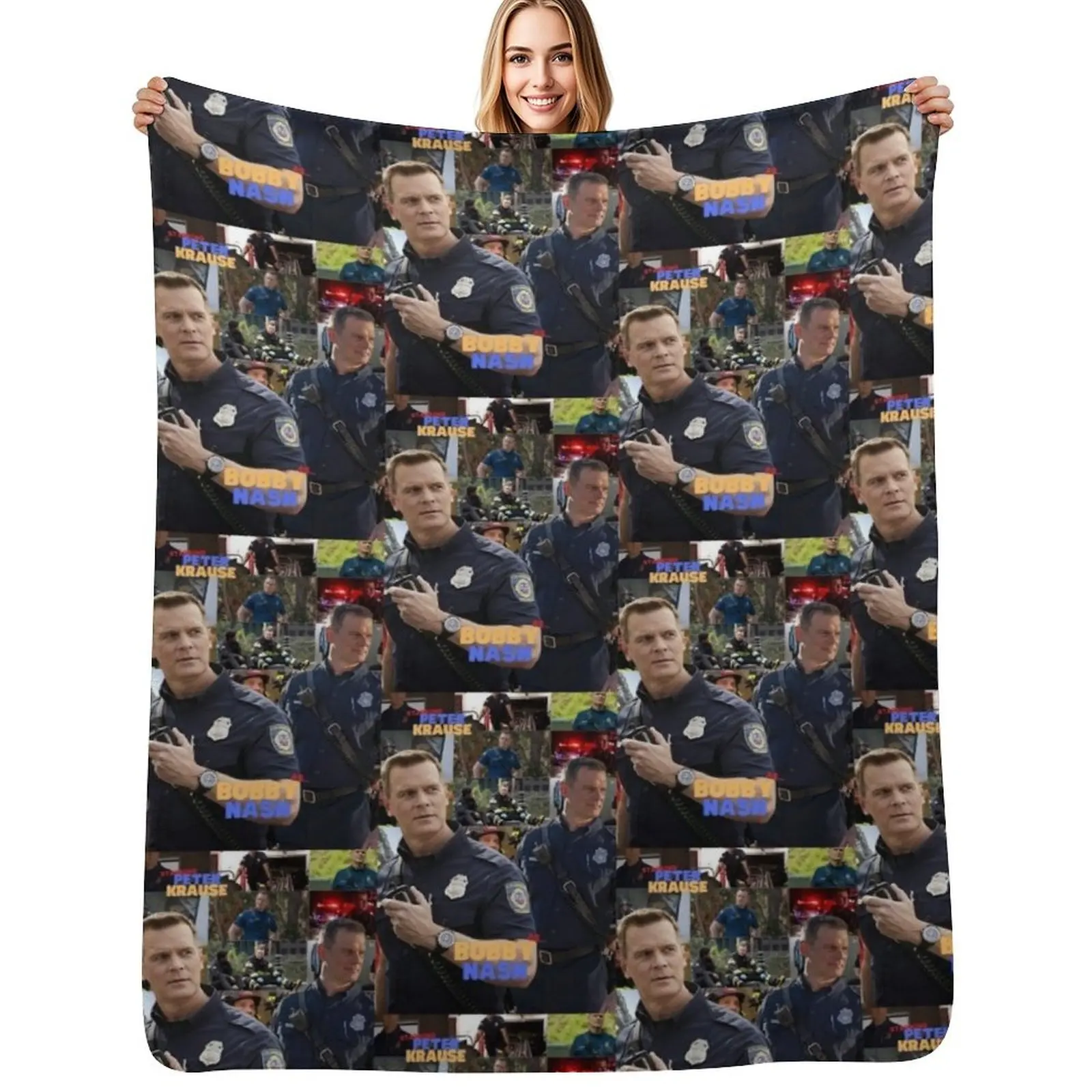 

Bobby Nash 9-1-1 Throw Blanket cosplay anime Cute Plaid Luxury Throw Thermals For Travel Blanket