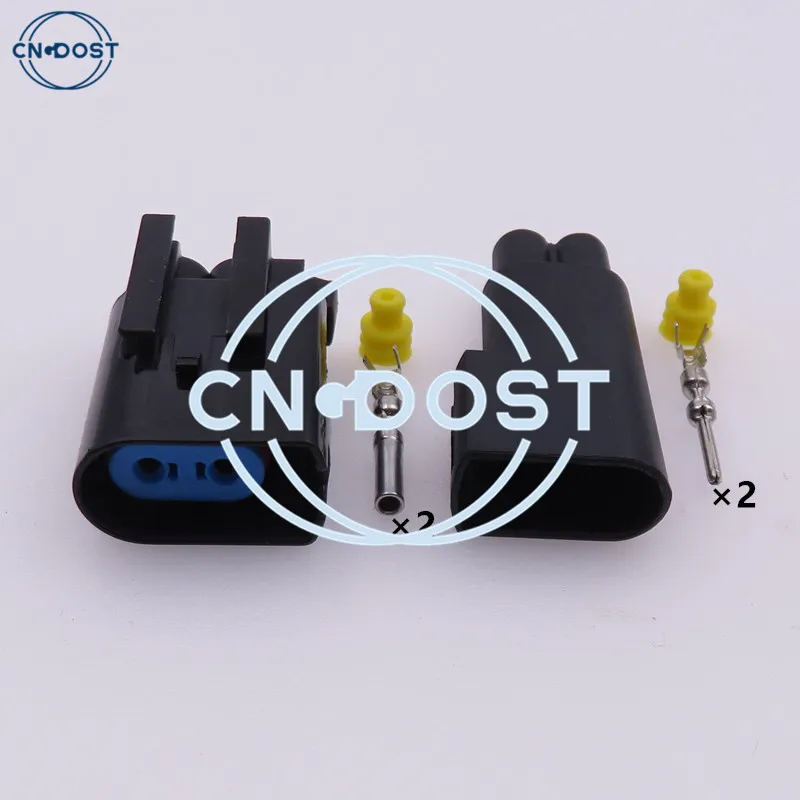 

1 Set 2 Pin 5-1437710-5 2-1437712-5 5-1437710-6 AC Assembly Car Motor Lamp Wheel ABS Sensor Connector For Ford Volvo Land Rover