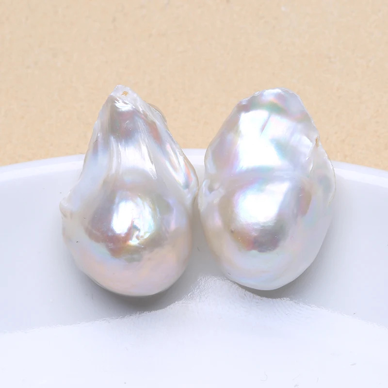 Pendientes de perlas barrocas grandes de Plata de Ley 925 con perlas naturales de agua dulce, joyería fina INS de 15-25mm, regalos para mujeres EA