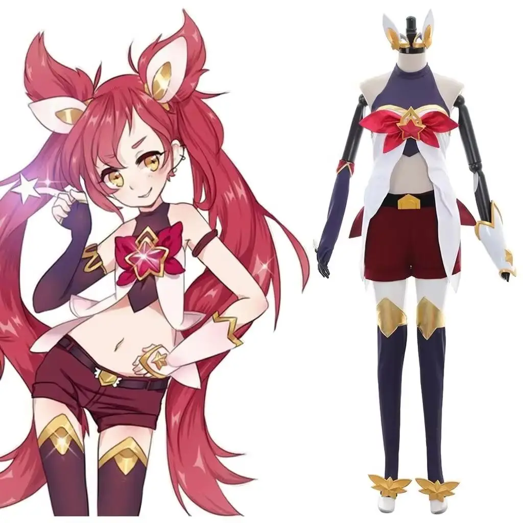 

Game Jinx Cosplay Star Guardian Costume For Women Sweet Cute Battle Uniform Magic Outfits Halloween Carnival Party Suit