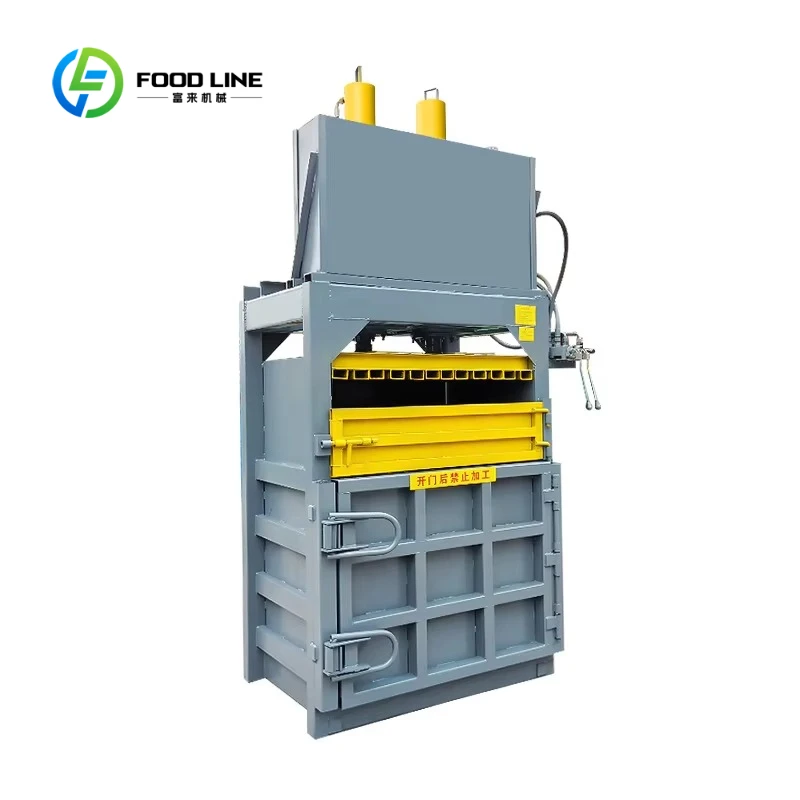 Customized Hydraulic Bottle Press Metal Sawdust Plastic Cardboard Baler Compactor Baler Machine Vertical Hydraulic Baler