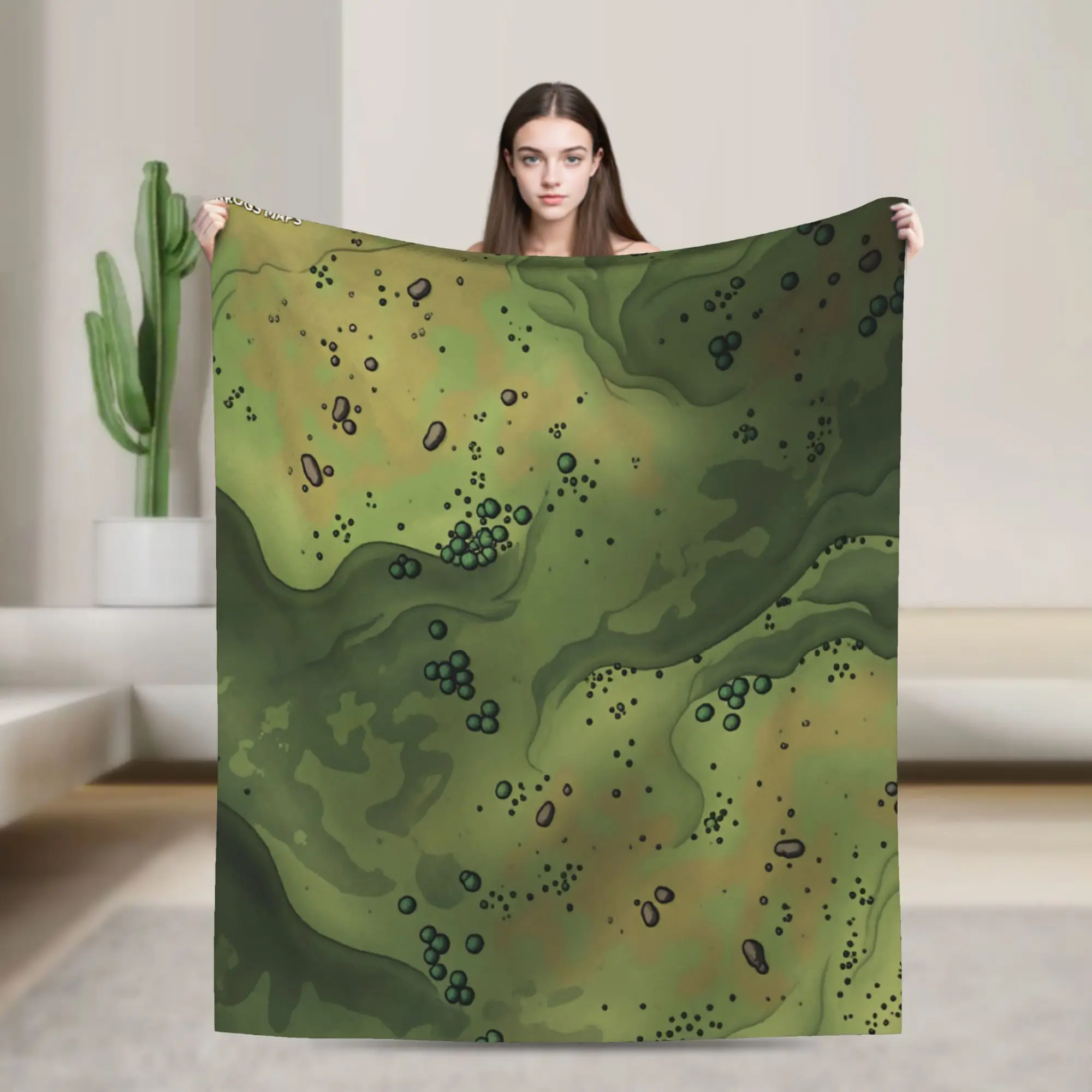 Super Warm Blanket Grass Battlemat Grassland Land Greenery Throw Blanket  Flannel Bedspread For Couch Chair Bed Sofa Bed Cover