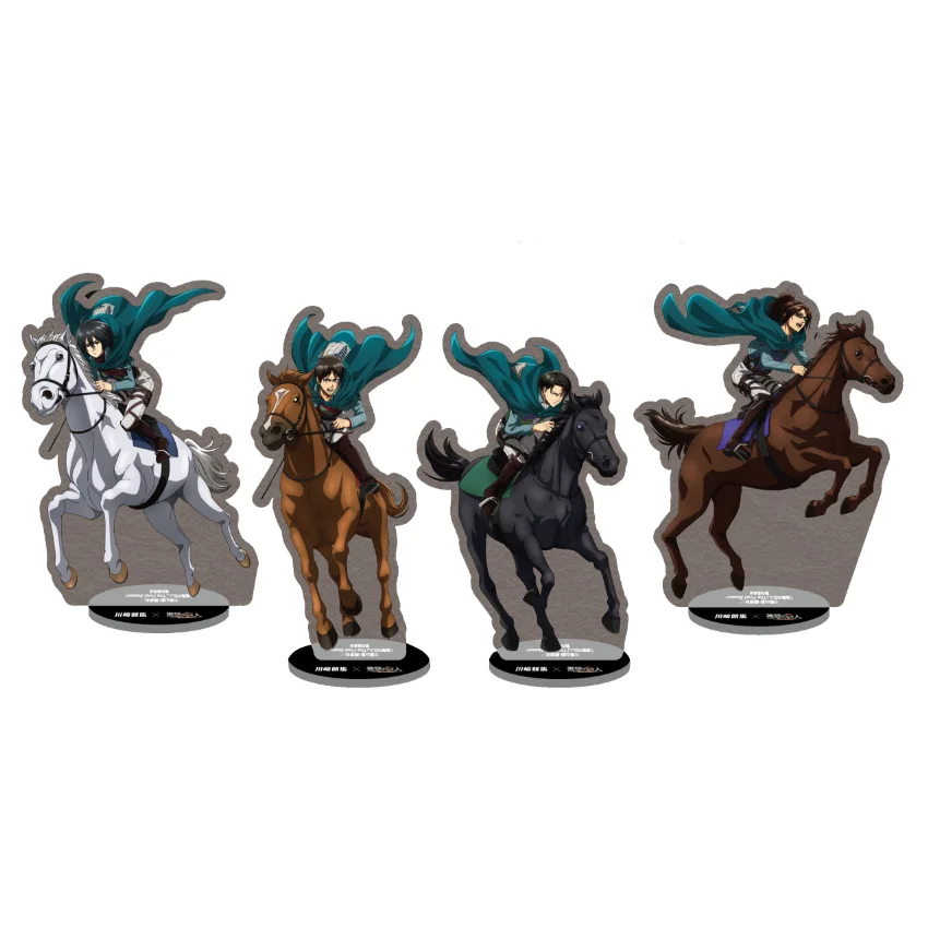 Game Levi Ackerman Mikasa Eren Yeager Hange Zoe Acrylic Stand Doll Anime Figure Model Plate Cosplay Toy for Gift