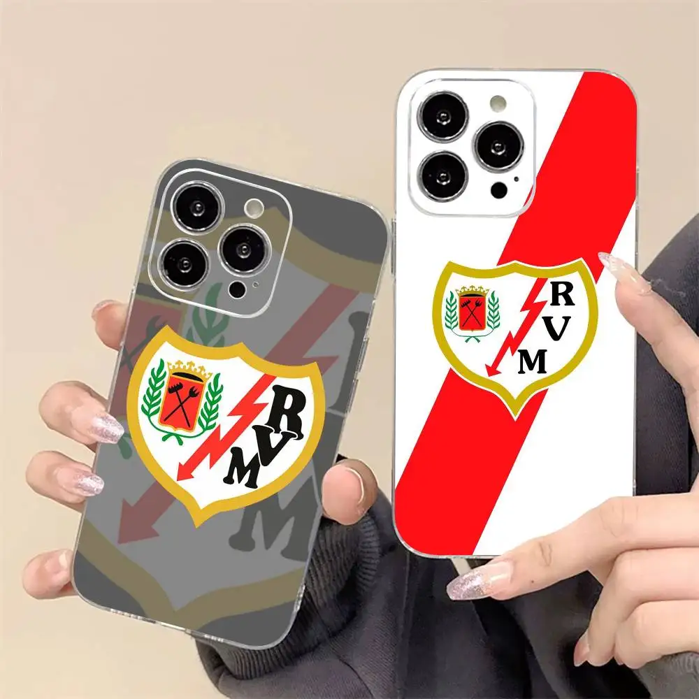 Football Club Rayo Vallecano   Phone Case For iPhone17,16,15,14,13,12,11 Plus,Pro Max Soft Transparent Cover