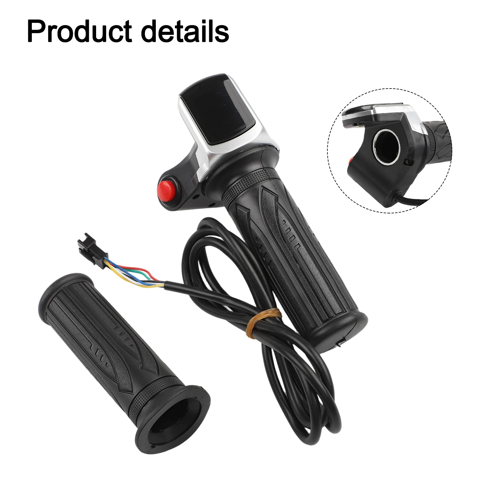 

Дроссельная заслонка для электрического велосипеда 36 В со светодиодным дисплеем напряжения для скутера и ручки руля велосипеда с кнопкой управления выключателем питания