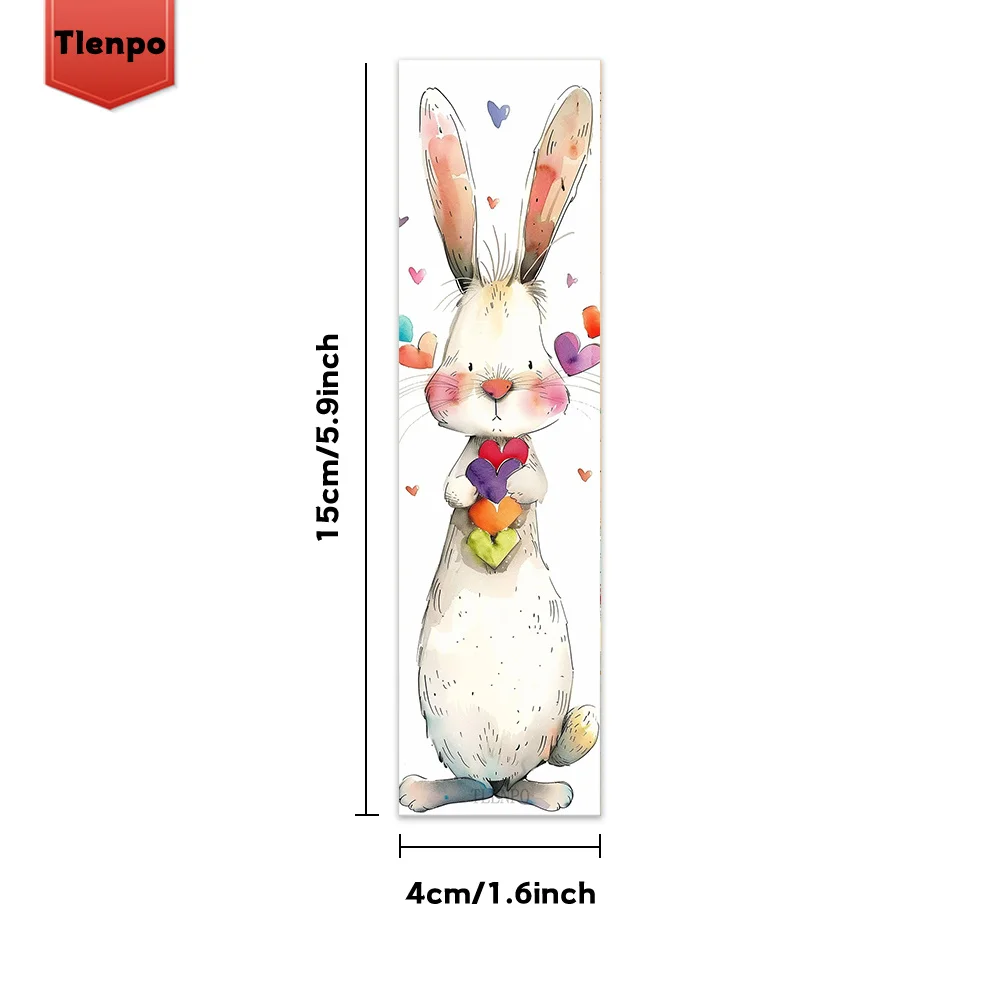 32pcs, Valentine's Day Rabbit Theme Bookmarks, Christmas, Teacher Gift, Back-To-School Holiday Gifts, Creative Artistic Designs