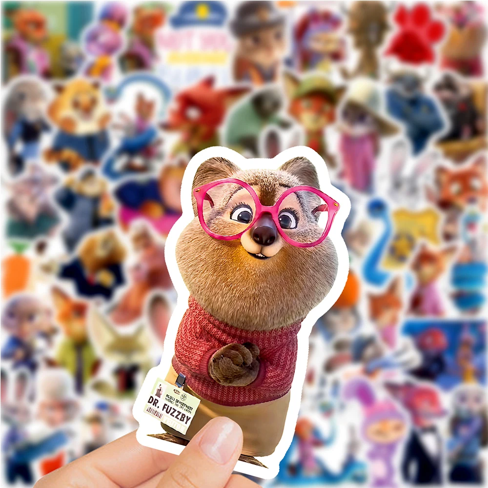 10/30/50 قطعة مضحك Zootopia 2 ملصقات الكرتون لطيف أنيمي جودي نيك الشارات للأمتعة الغيتار خوذة الكتابة على الجدران ملصق لعبة كلاسيكية