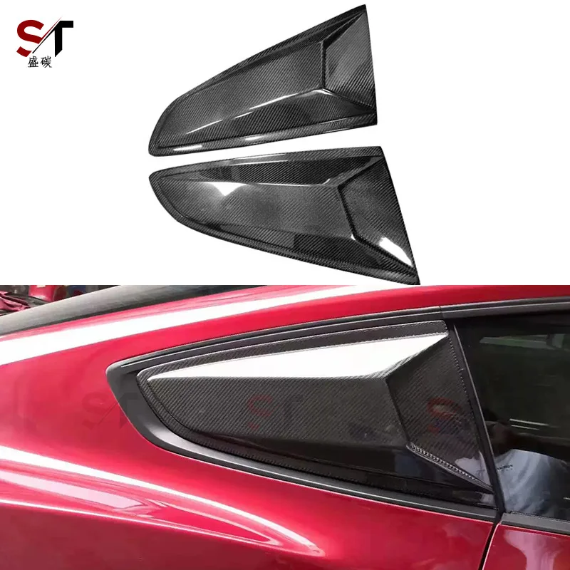 

Suitable for Ford Mustang Mustang carbon fiber shutters decoration trend Robot triangular window decoration modification