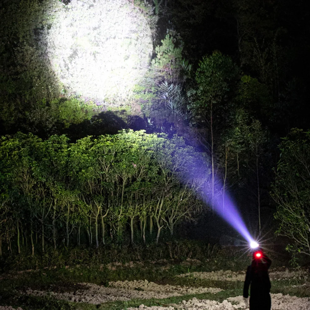 High Power Headlamp XHP50 LED Headlight 4 Modes Adjustable 90° Rechargeable Sensor Headlamp For Outdoor Fishing Camping Running