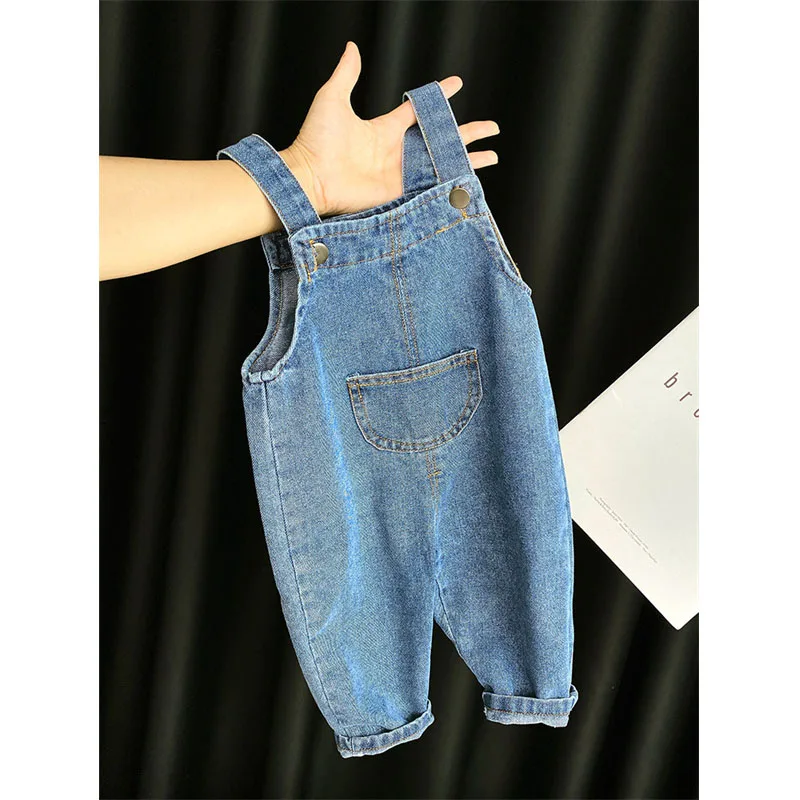 

Children's Casuals Overalls Spring New Kids Fashion Style Cotton Trousers Boys Girls Cute Solid Loose Clothing Jumpsuit 6M-6Y