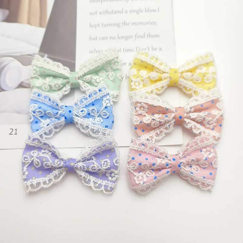 55MMX35MM الدانتيل الانحناء الزهور نقطة شبه الانتهاء DIY بها بنفسك الأطفال دبوس الشعر اكسسوارات الملابس حقيبة الأحذية الجوارب اكسسوارات الحرف #1