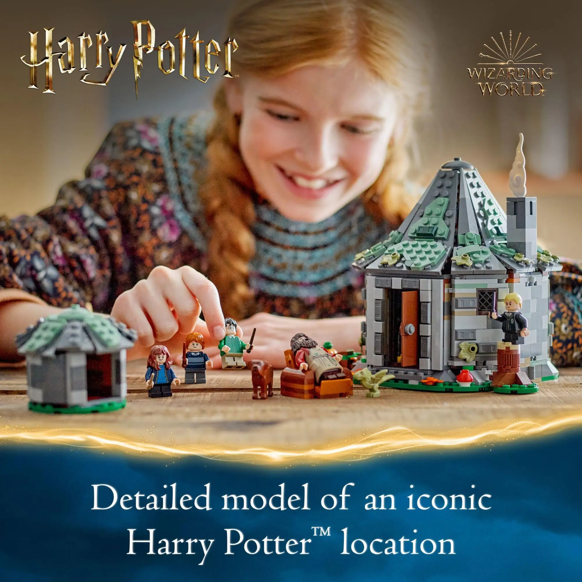 LEGO Harry Potter Hagrid’s Hut: An Unexpected Visit Toy with 7 Characters and a Dragon for Role Play, Buildable House Toy 76428