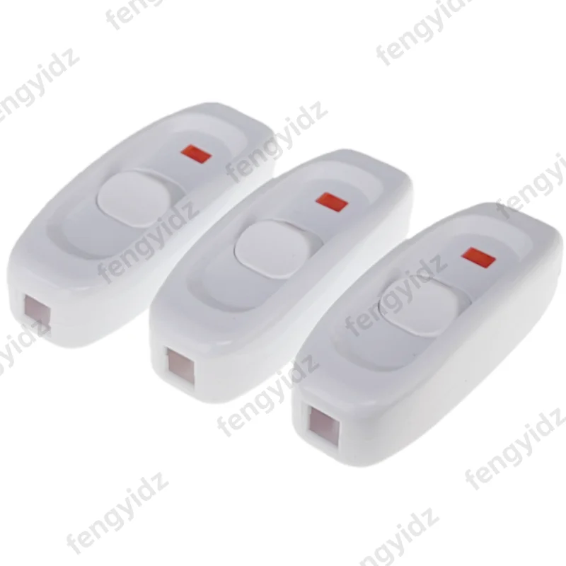 On/Off Button Inline Cord Switch for Table Lamp Desk Light Bed Lamp 10A 250V, Black Appliance Switch,3PCS