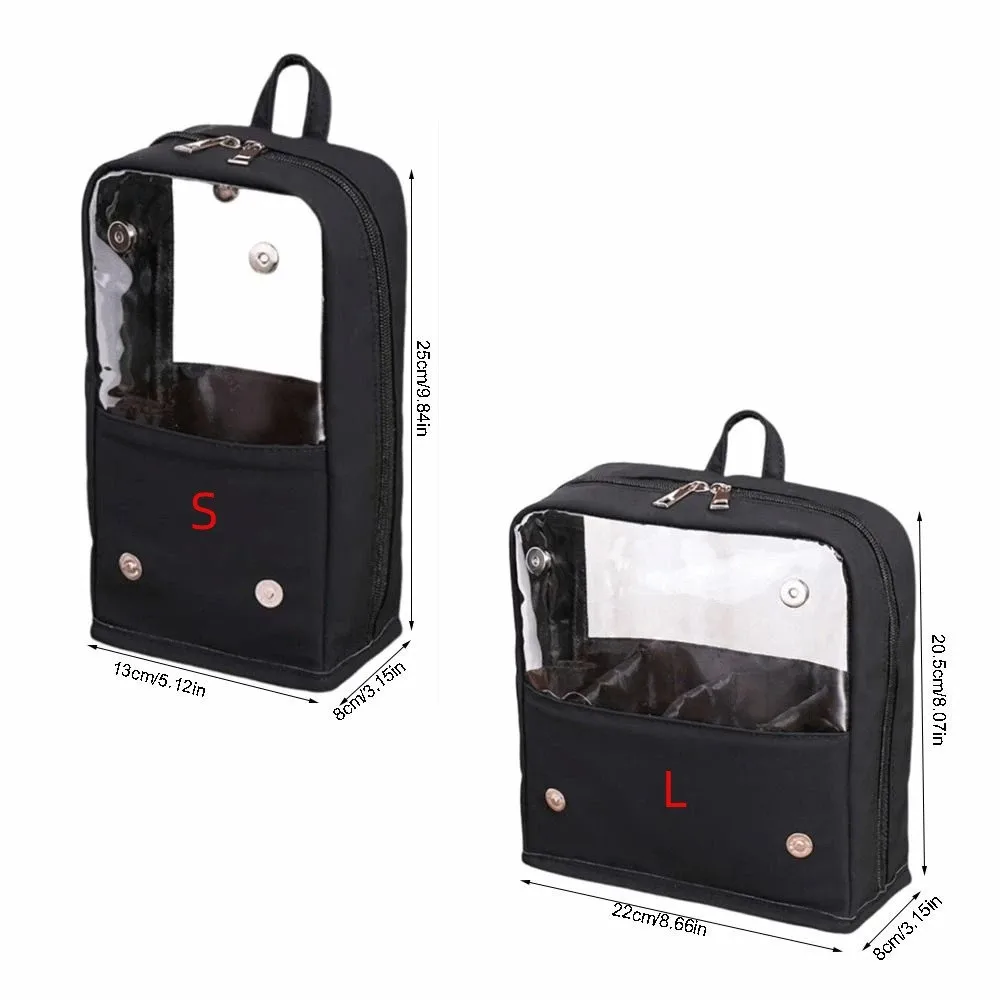 Wasserdichte, transparente Make-up-Tasche, durchsichtiger Reißverschluss, großes Fassungsvermögen, Kosmetiktasche mit Trennwänden und Griff, transparenter Organizer für Toilettenartikel – Detail 1