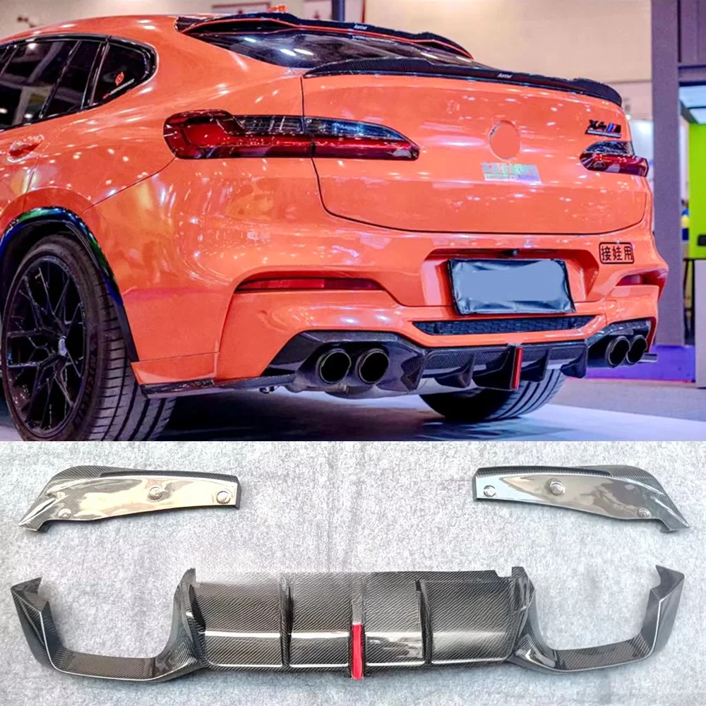 

F98 X4M Carbon Fiber Frp Rear Bumper Diffuser Splitter for BMW G02 X4 Car Body Kit 2019 2020 2021