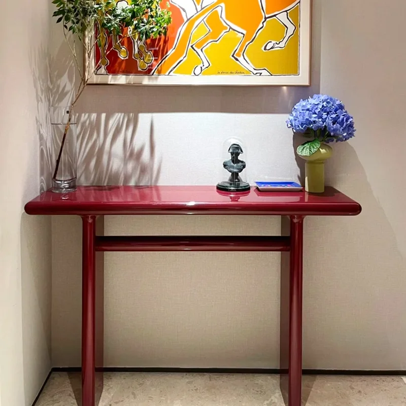Silent Wind Solid Wood Retro Side Table Ancient Entry Artistic End View Ornaments for  Living Room Wabi-Sabi