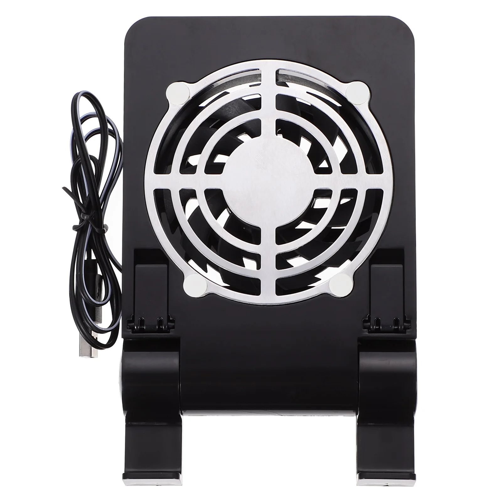 

Portable Adjustable Phone Stand Fan USB Cooler Tablet Laptop Game Machine Radiator Foldable Aluminum Bracket Black