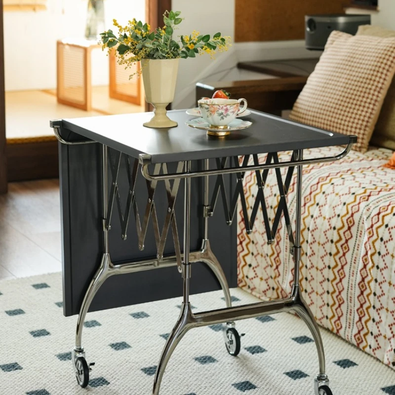 Stainless steel trolley organ folding table sofa edge
