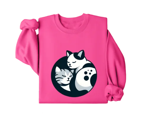 Polarshe Cat Circle, Love, Valentines, I Love You, Couple, Gift for Wife / Sweatshirt