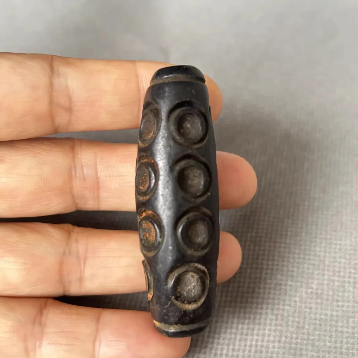 Tibet Hongshan Culture Natural Meteorite Sky Eye Carving Mascot Collection Pendant Jewelry Decoration Home Mascot