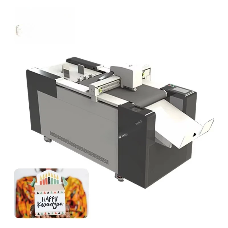 Máquina de corte y hendido oscilante de cama plana para pegatinas y cartón con alimentación automática