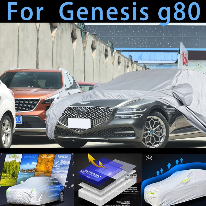 

For Genesis g80 Outdoor Protection Full Car Covers Snow Cover Sunshade Waterproof Dustproof Exterior Car cover protection