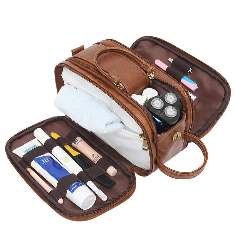 Zipper Men Business Makeup Bag Travel Cosmetic Bag Waterproof Toiletries Wash Storage Bag Travel Kit Ladies Beauty Bag Organizer