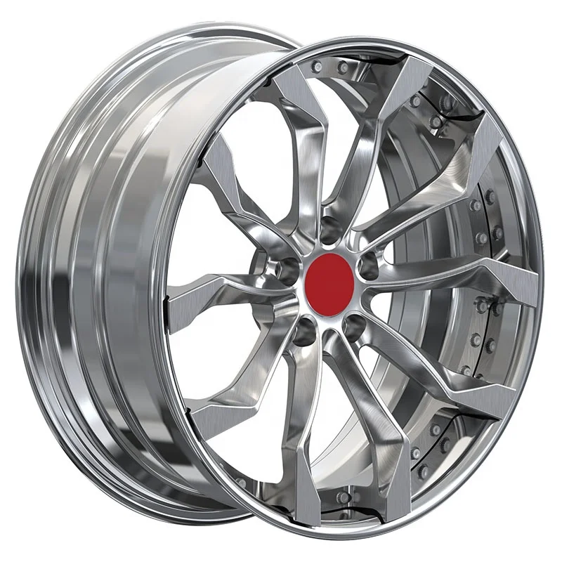 2 Piece Custom Wheel 6061-T6 Aluminum Forged Car Rim Forged Alloy Wheel 5 Bolt Holes 5x120