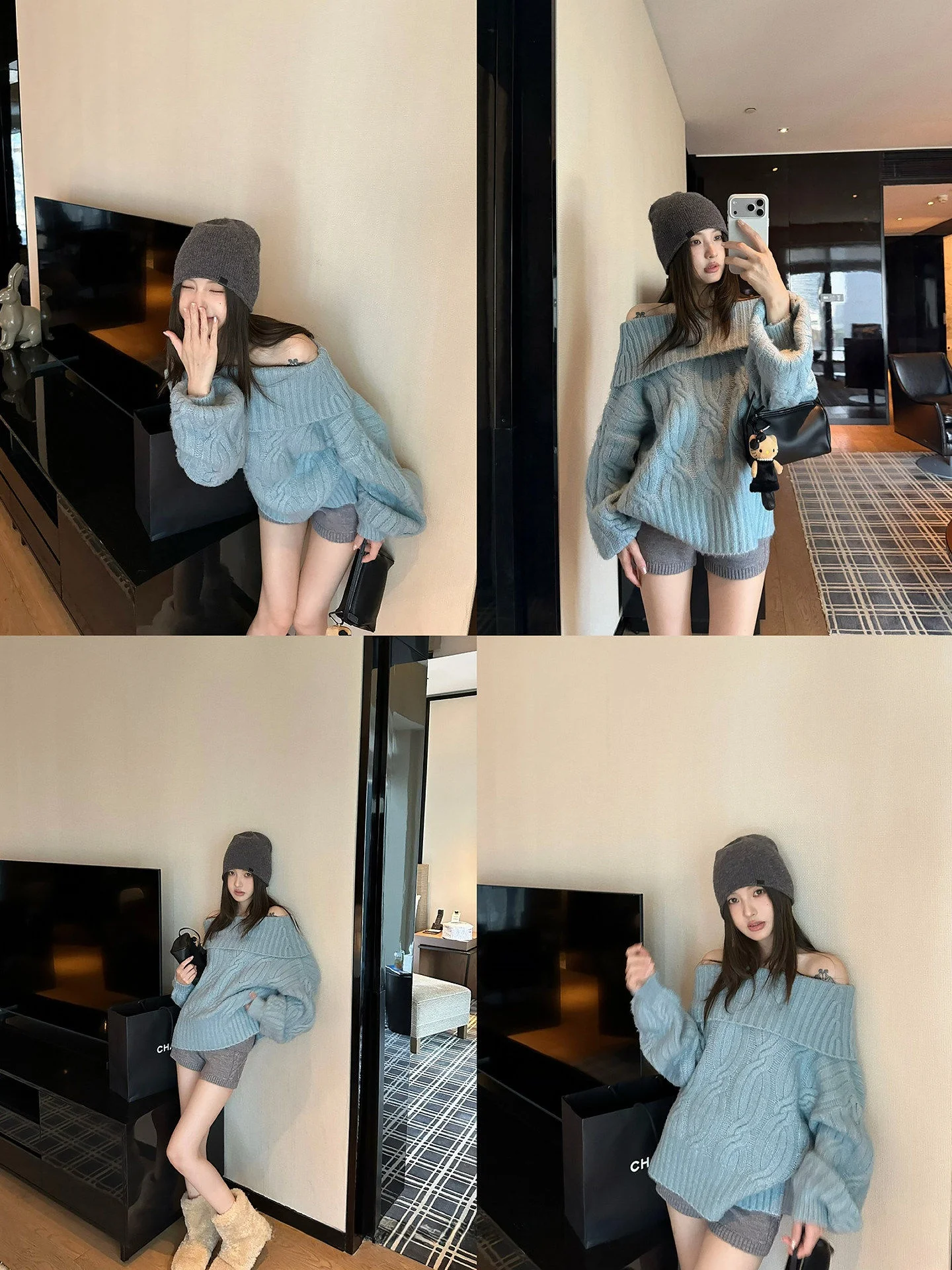 

Женский свитер NingSi с узором косы, свободный крой, повседневный стиль, с длинными рукавами, для осени и зимы, модный.