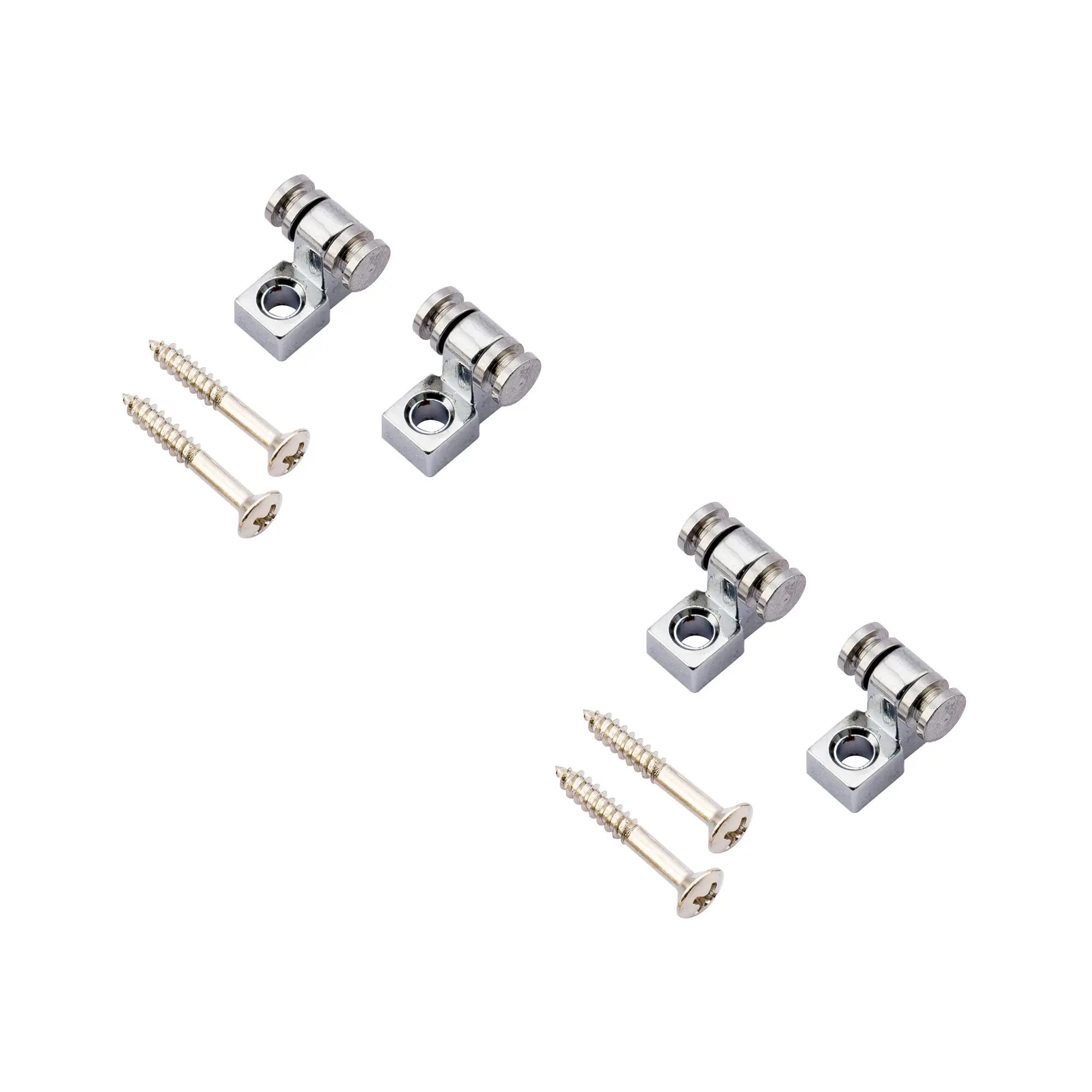 Musiclily Vintage Roller Guitar String Guides for Fender ST ST Tele Telecaster Electric Guitar, Chrome (4 Pieces)