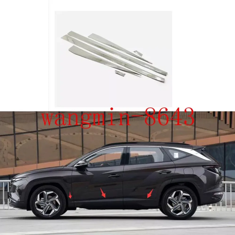 2022-2023 For Hyundai Tucson ABS Chrome Side Door Body Molding Cover Trim 6pcs