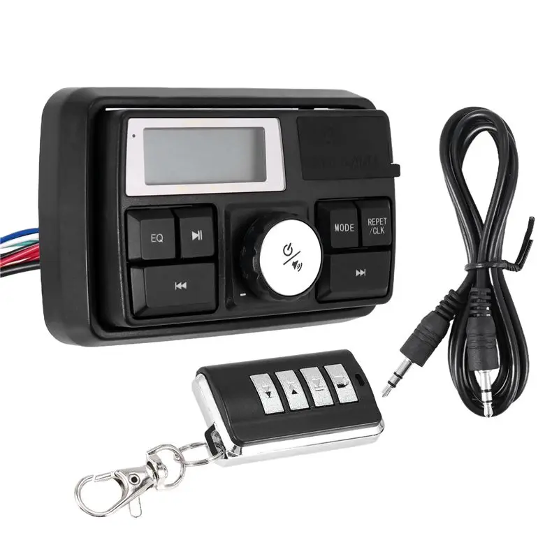 

M45K-Motorcycle Audio MP3 Radio Sound System Stereo Speakers Bluetooth Waterproof FM 5 EQ Functions LCD Display USB/SD/TF