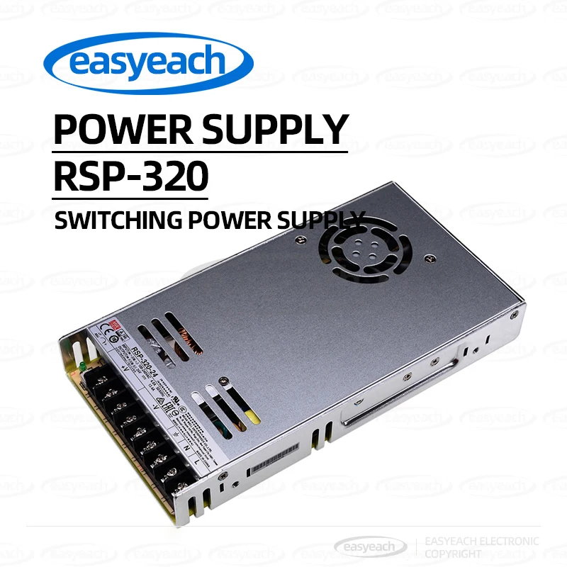 MEAN WELL RSP-320-24 V 12 V 48 V 5 V 7.5 V 13.5 V 15 V 27 V 36 V AC to DC switching power supply with PFC function 60A5V