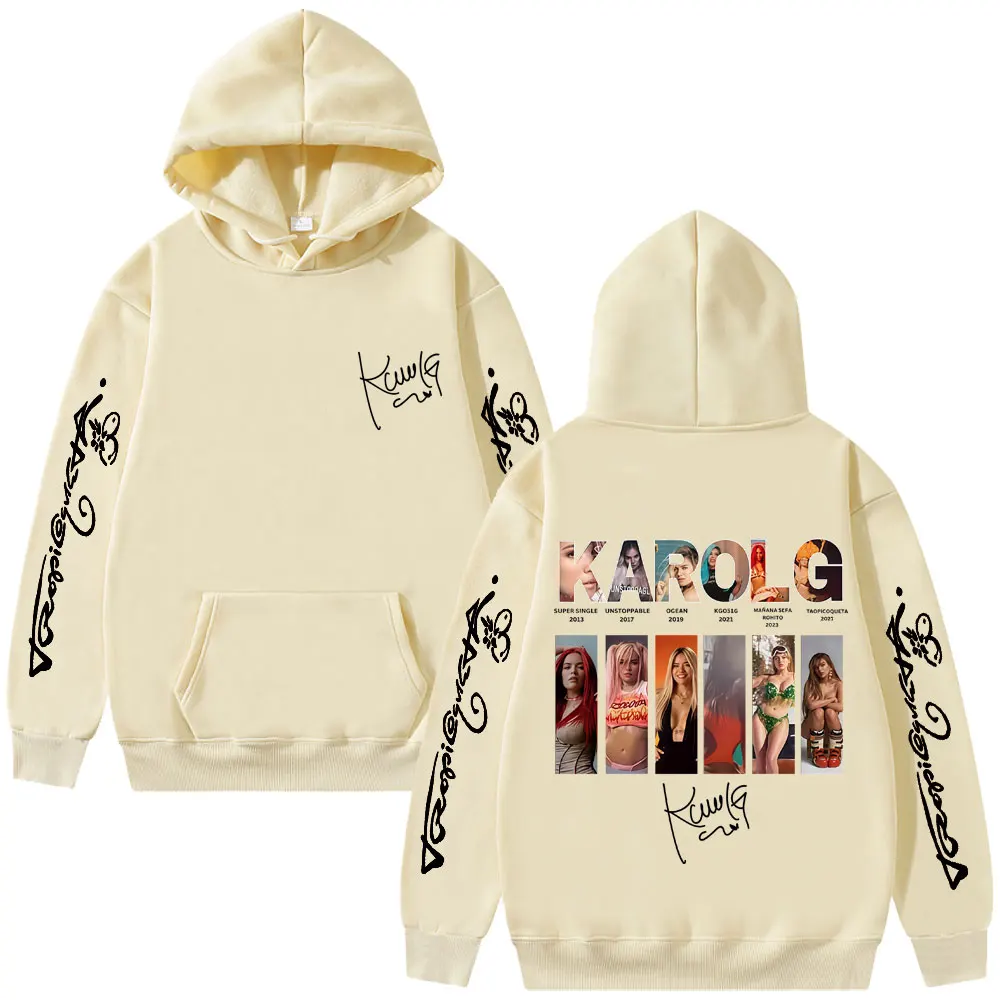 Karol G Music Album Cover Graphic Hoodie Tropicoqueta 2025 Hoodies Men Women Fashion Casual Vintage Oversized Sweatshirt Tops